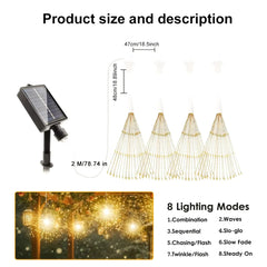 SparkBloom™ Solar Lights 🎆✨ — Firework Glow, Zero Power Cost