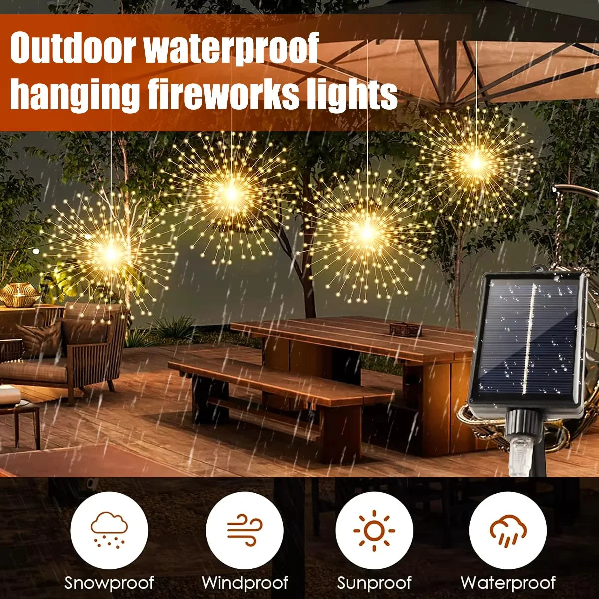 SparkBloom™ Solar Lights 🎆✨ — Firework Glow, Zero Power Cost
