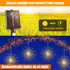 SparkBloom™ Solar Lights 🎆✨ — Firework Glow, Zero Power Cost
