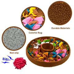 Enrichment feeding mat dog foraging