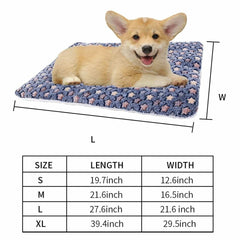 Pet Bed Mat Pad Dog Cat Kennel Crate Cozy Soft Sleeping Bed Cushion Pads M